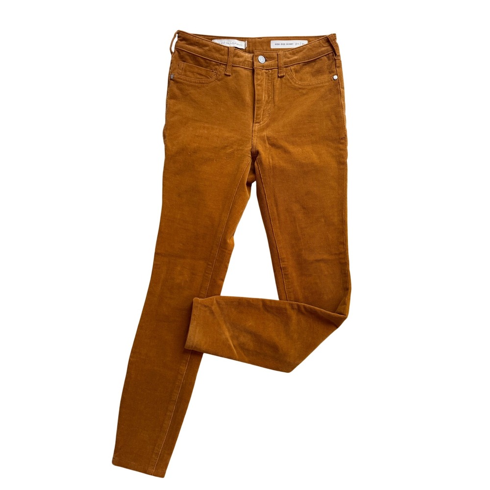 Anthropologie Pilcro Brown Corduroy‎ High Rise Skinny Pants Size 25